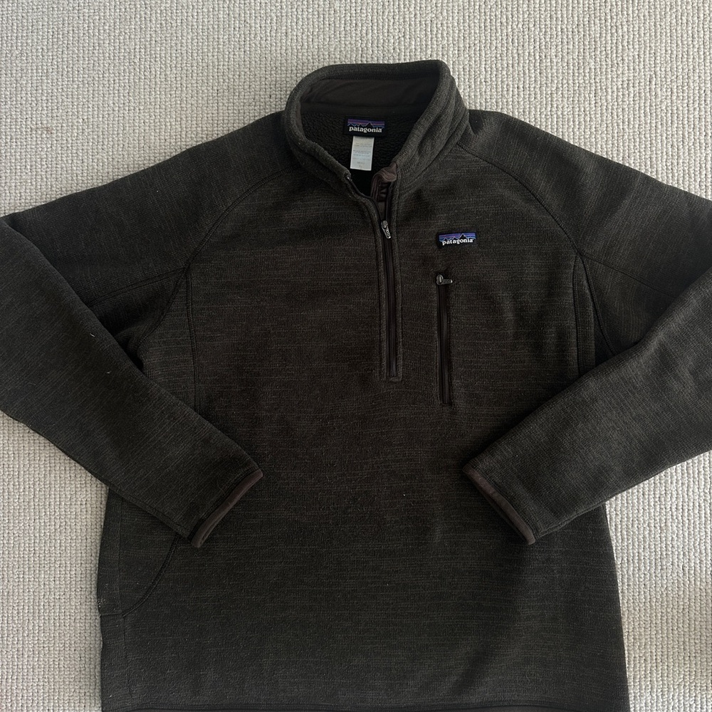 Patagonia Dark Mushroom Better Sweater quarter zip